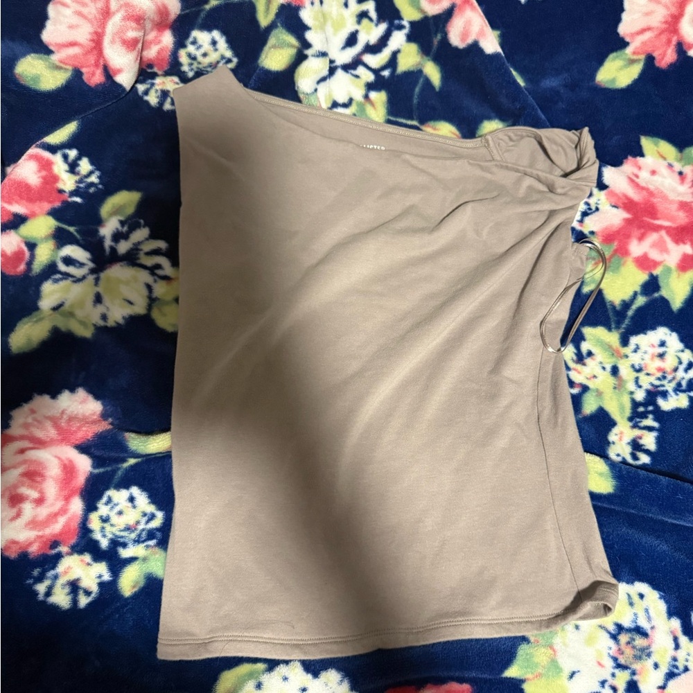 Hollister One-Shoulder Tank Top in Taupe